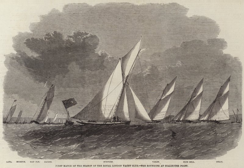 Erstes Match der Saison des Royal London Yacht Club, die Rundung bei Coalhouse Point von Edwin Weedon