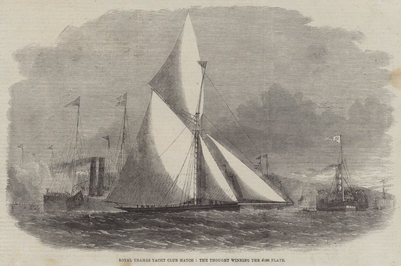 Royal Thames Yacht Club Match, die Thought gewinnt die £100 Platte von Edwin Weedon