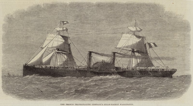 Das Dampfschiff Washington der französischen Transatlantikgesellschaft von Edwin Weedon