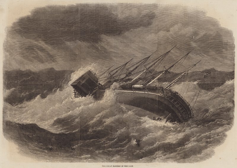 Die Great Eastern im Sturm von Edwin Weedon