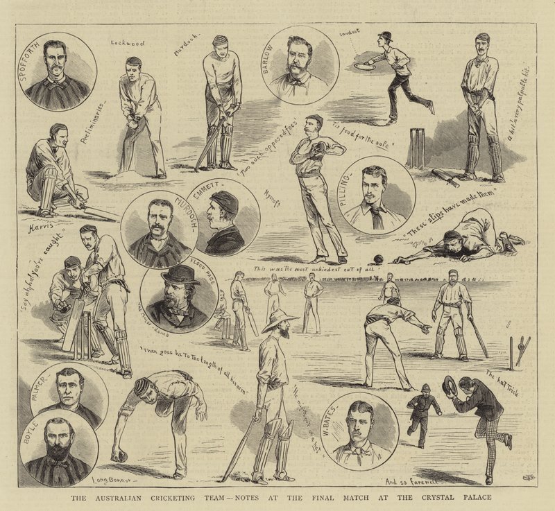 Das australische Cricket-Team, Notizen beim letzten Spiel im Crystal Palace von English School