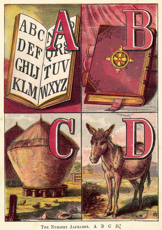 Das Kinderalphabet, A, B, C, D von English School