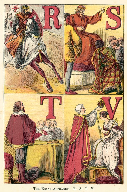Das königliche Alphabet, R, S, T, V von English School