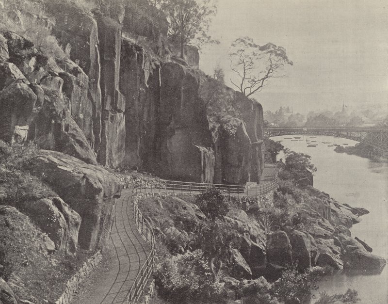 Cataract Gorge, zeigt die Cataract Brücke von English Photographer