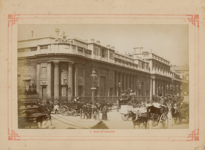 Gesamtansicht der Bank of England von English Photographer