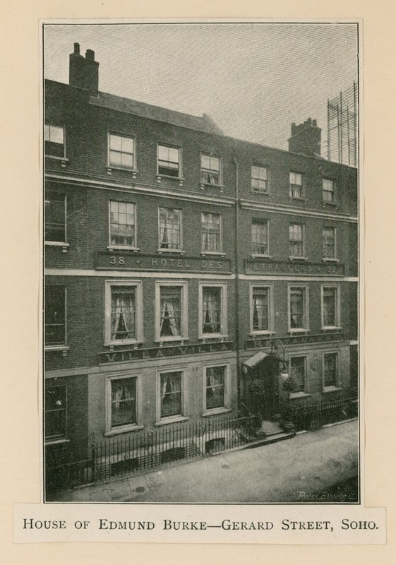Haus von Edmund Burke, Gerrard Street 37 von English Photographer