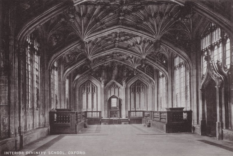 Innenansicht der Divinity School, Oxford von English Photographer