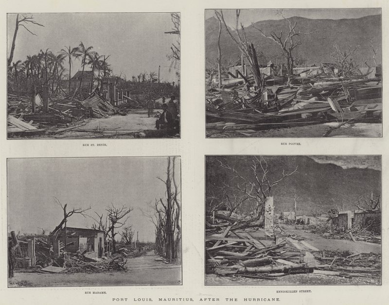 Port Louis, Mauritius, nach dem Hurrikan von English Photographer