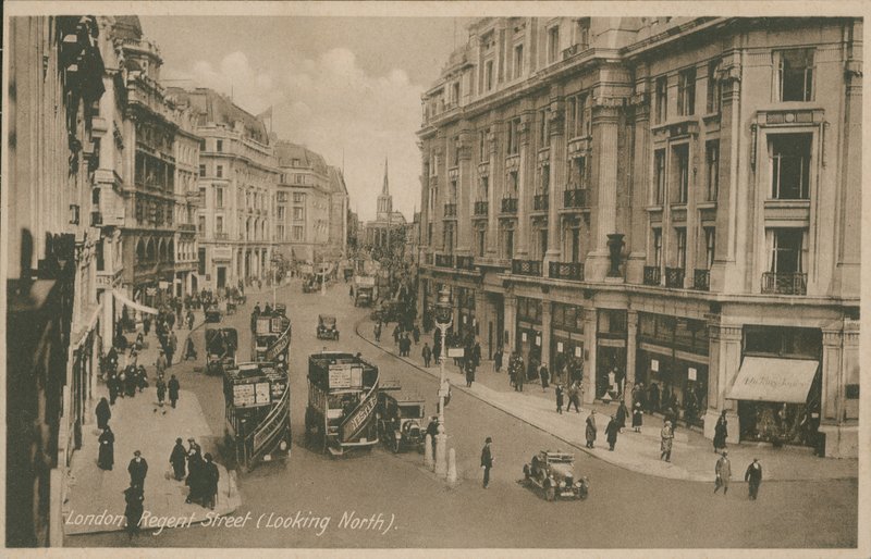 Regent Street, London, Blick nach Norden von English Photographer