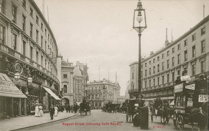 Regent Street, London, zeigt Cafe Royal von English Photographer