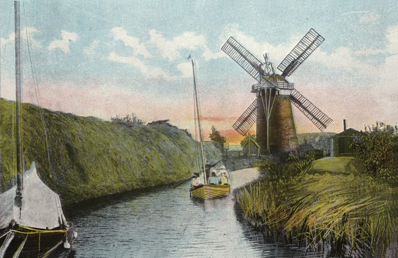 Staithe und Mühle, Horsey Dyke von English Photographer