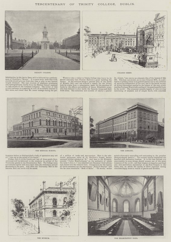 Dreihundertjahrfeier des Trinity College, Dublin von English Photographer