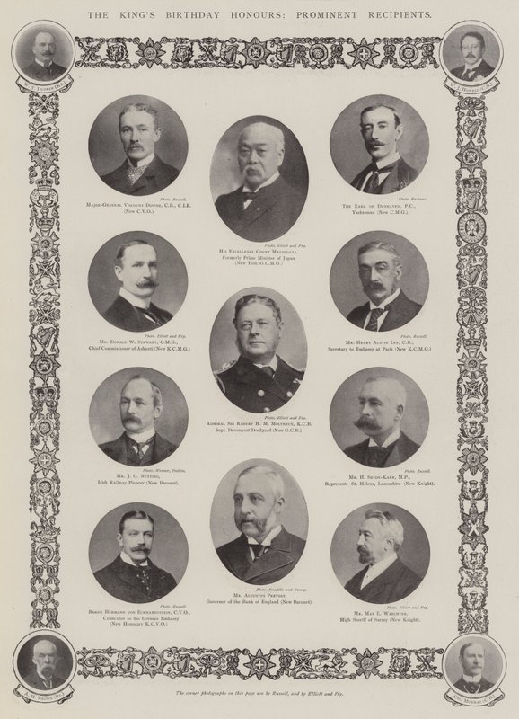 Die Geburtstagsauszeichnungen des Königs, prominente Empfänger von English Photographer