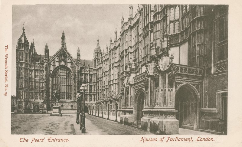 Der Peers-Eingang, Houses of Parliament, London von English Photographer