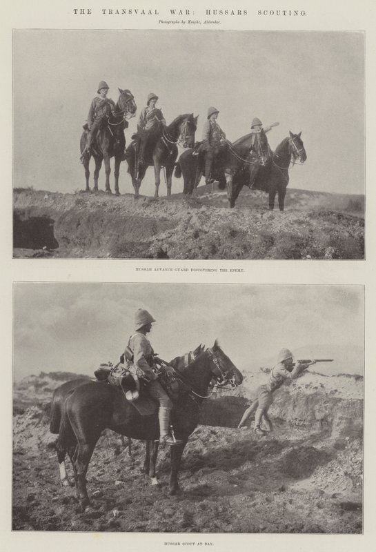 Der Transvaal-Krieg, Husaren auf Erkundung von English Photographer