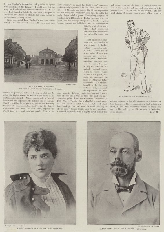 Der verstorbene Lord Randolph Churchill von English Photographer