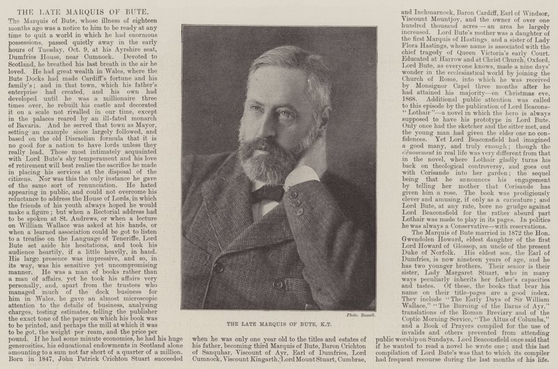 Der verstorbene Marquis von Bute, KT von English Photographer
