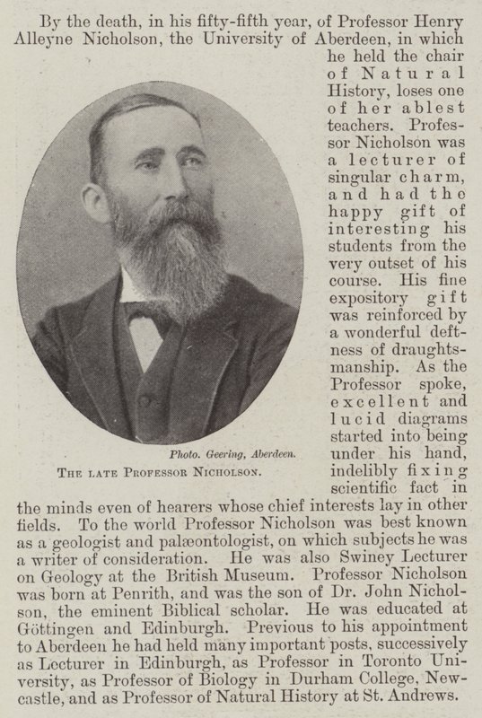 Der verstorbene Professor Nicholson von English Photographer