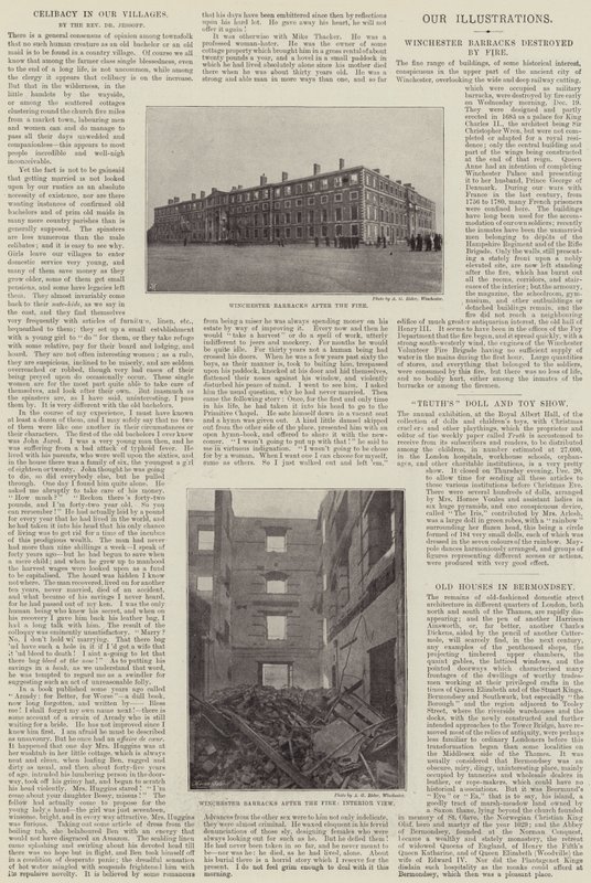 Die Winchester-Kaserne durch Feuer zerstört von English Photographer