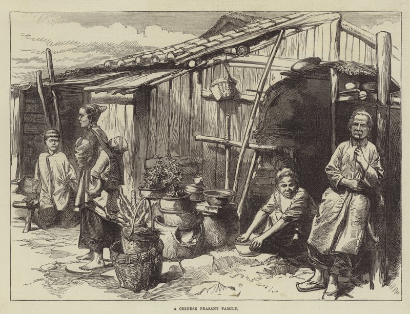 Eine chinesische Bauernfamilie (Gravur) von English School