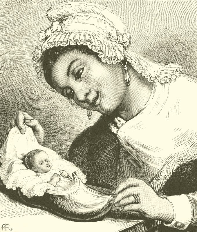 Eine Zwergenwiege (Gravur) von English School