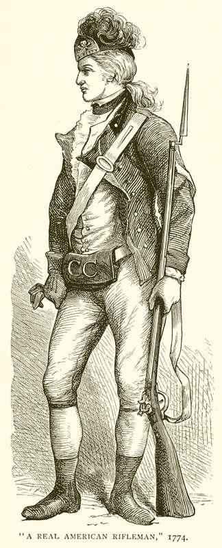 Ein echter amerikanischer Scharfschütze, 1774 von English School