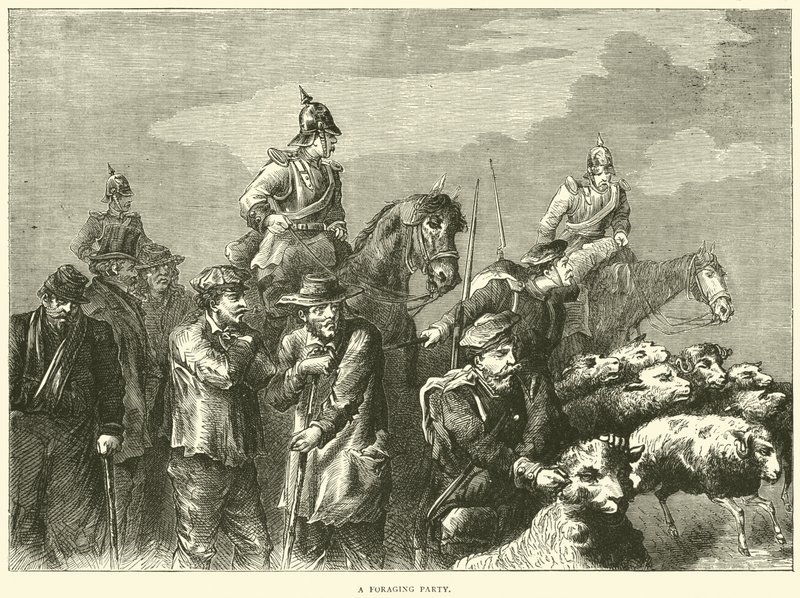 Eine Plünderungspatrouille, Oktober 1870 von English School