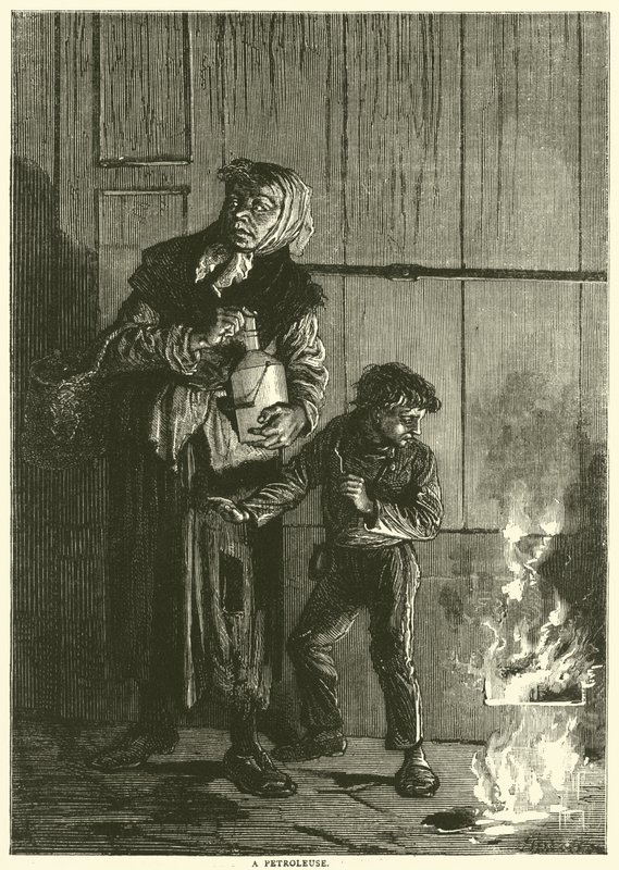 Eine Petroleuse, April 1871 von English School