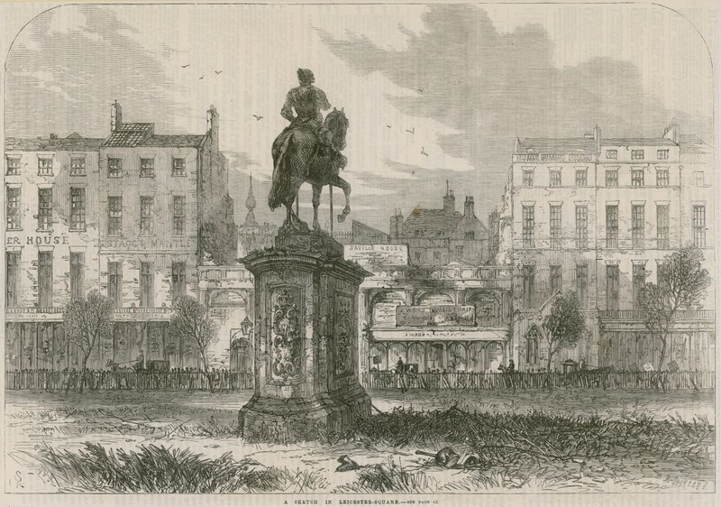 Eine Skizze im Leicester Square, London von English School