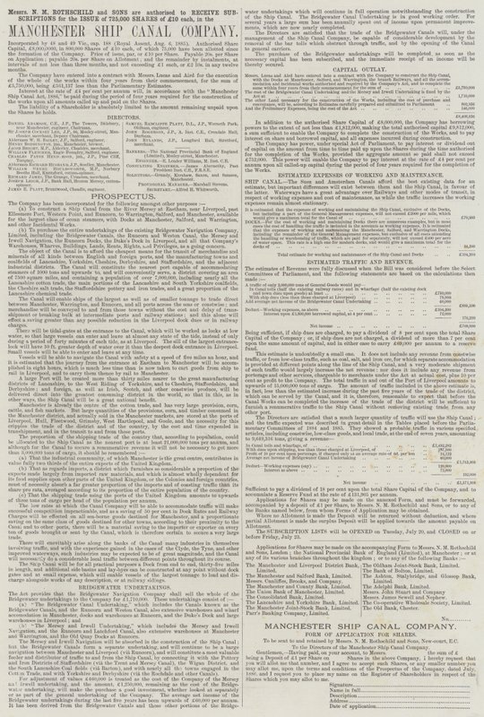 Werbung, Manchester Ship Canal Company (Gravur) von English School
