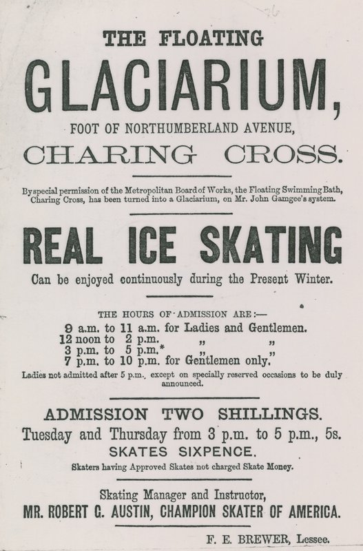 Werbung für das Floating Glaciarium von English School