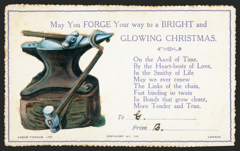 Amboss und Hammer, Weihnachtskarte von English School