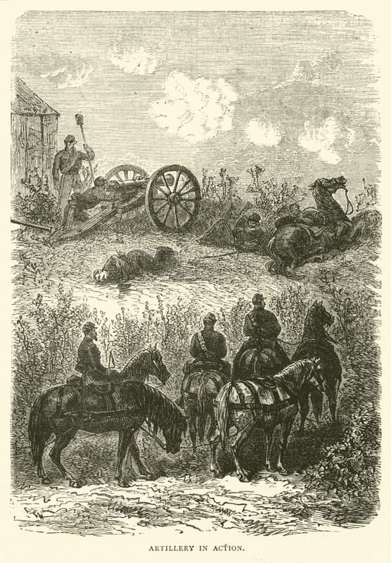 Artillerie im Einsatz, Oktober 1870 von English School