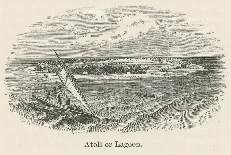 Atoll oder Lagune (Stich) von English School