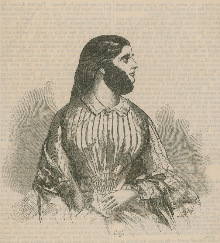 Bärtige Dame von English School