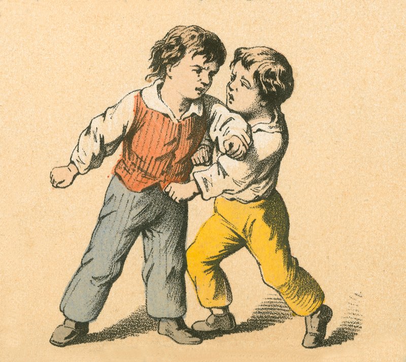 Jungen kämpfen von English School