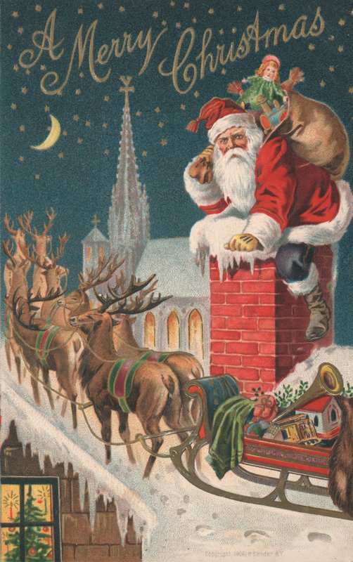 Britische Weihnachtskarte von English School