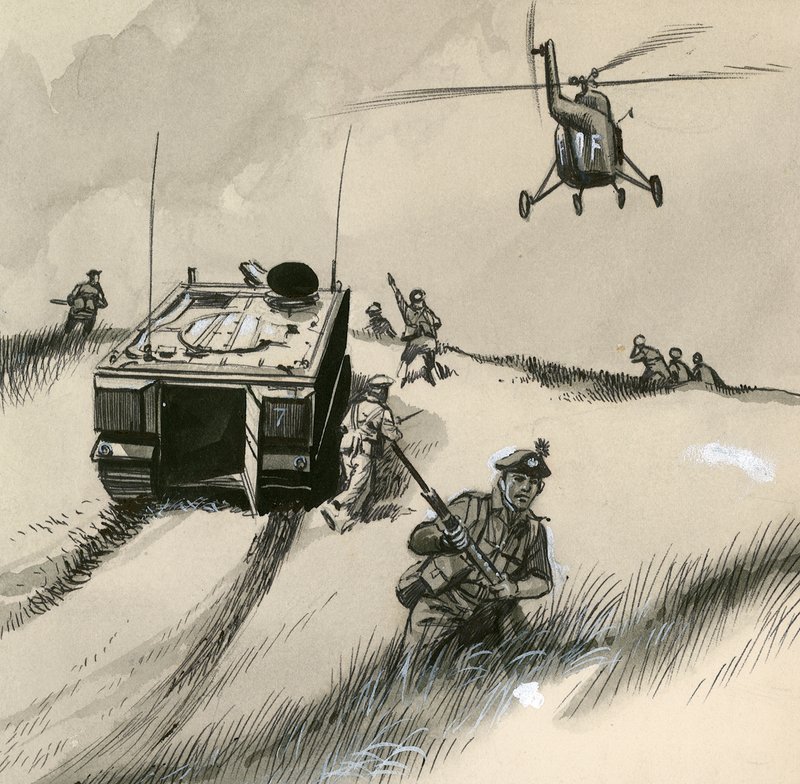 Britische Soldaten der 1960er Jahre von English School