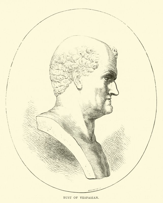 Büste von Vespasian von English School