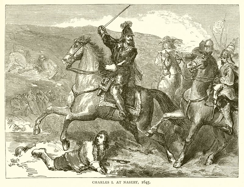 Karl I. in Naseby, 1645 von English School