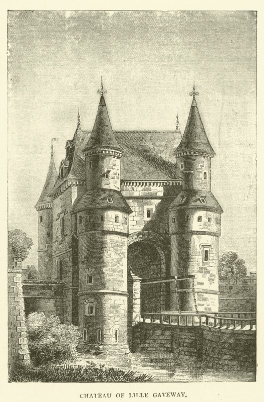 Schloss von Lille, Tor (Gravur) von English School