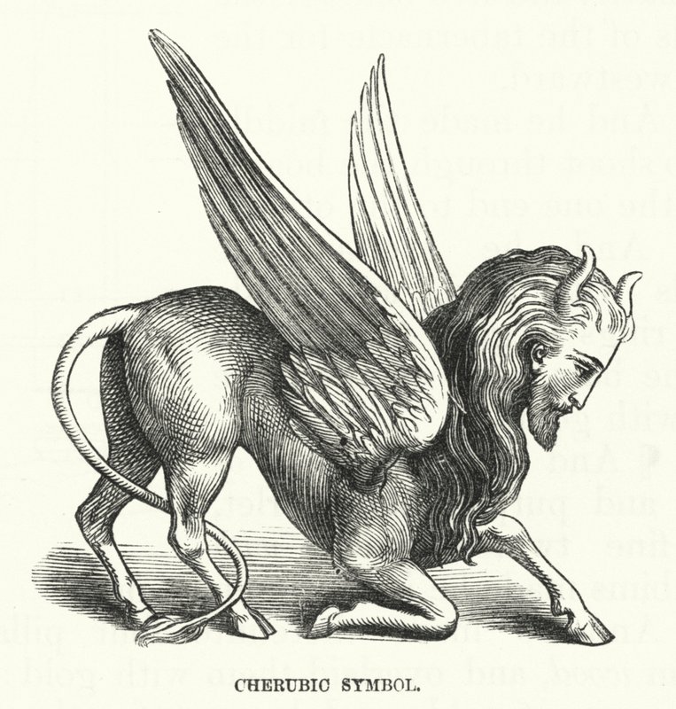 Cherubisches Symbol (Gravur) von English School