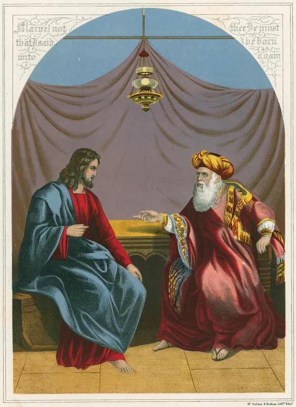 Christus und Nikodemus von English School