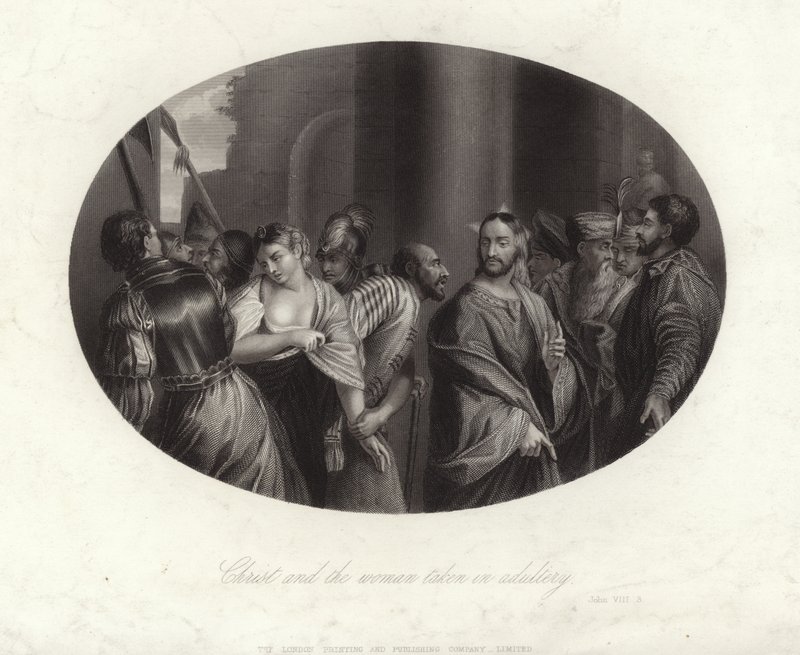 Christus und die Ehebrecherin von English School
