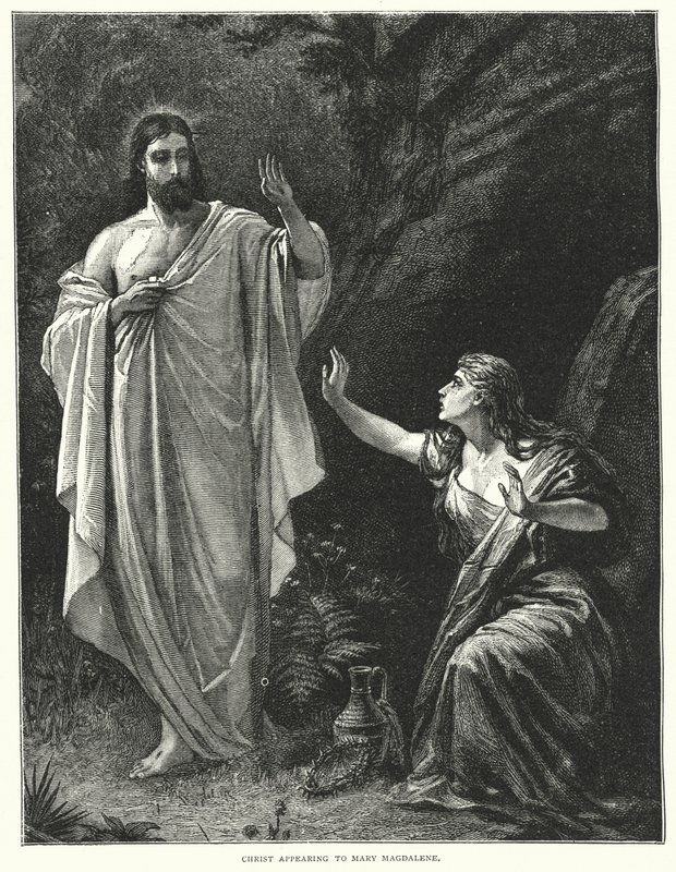 Christus erscheint Maria Magdalena (Stich) von English School