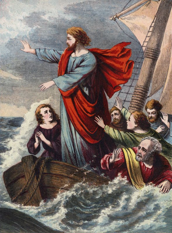 Christus stillt den Sturm von English School