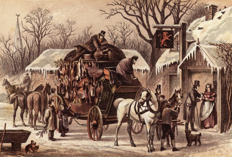 Weihnachtszeit auf der Straße von English School
