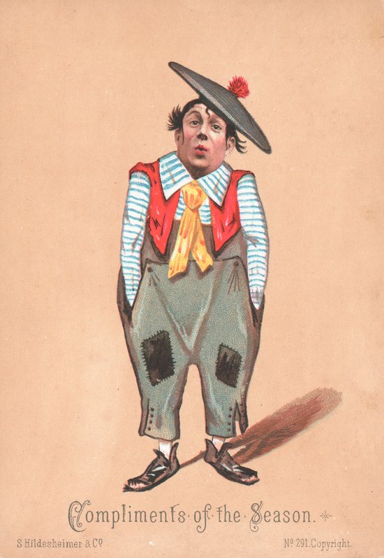 Clown, Weihnachtskarte von English School