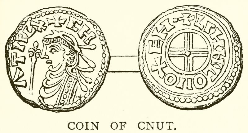 Münze von Cnut von English School