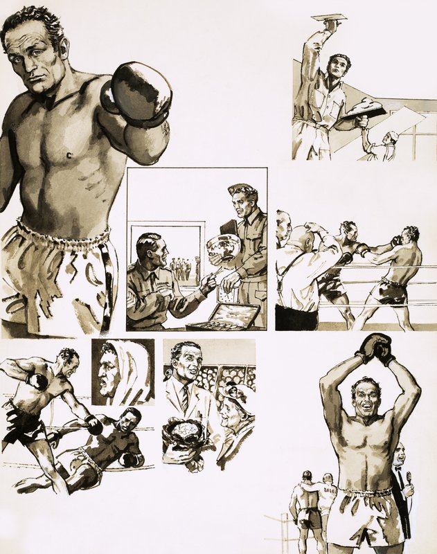 Comic-Biografie von Henry Cooper von English School